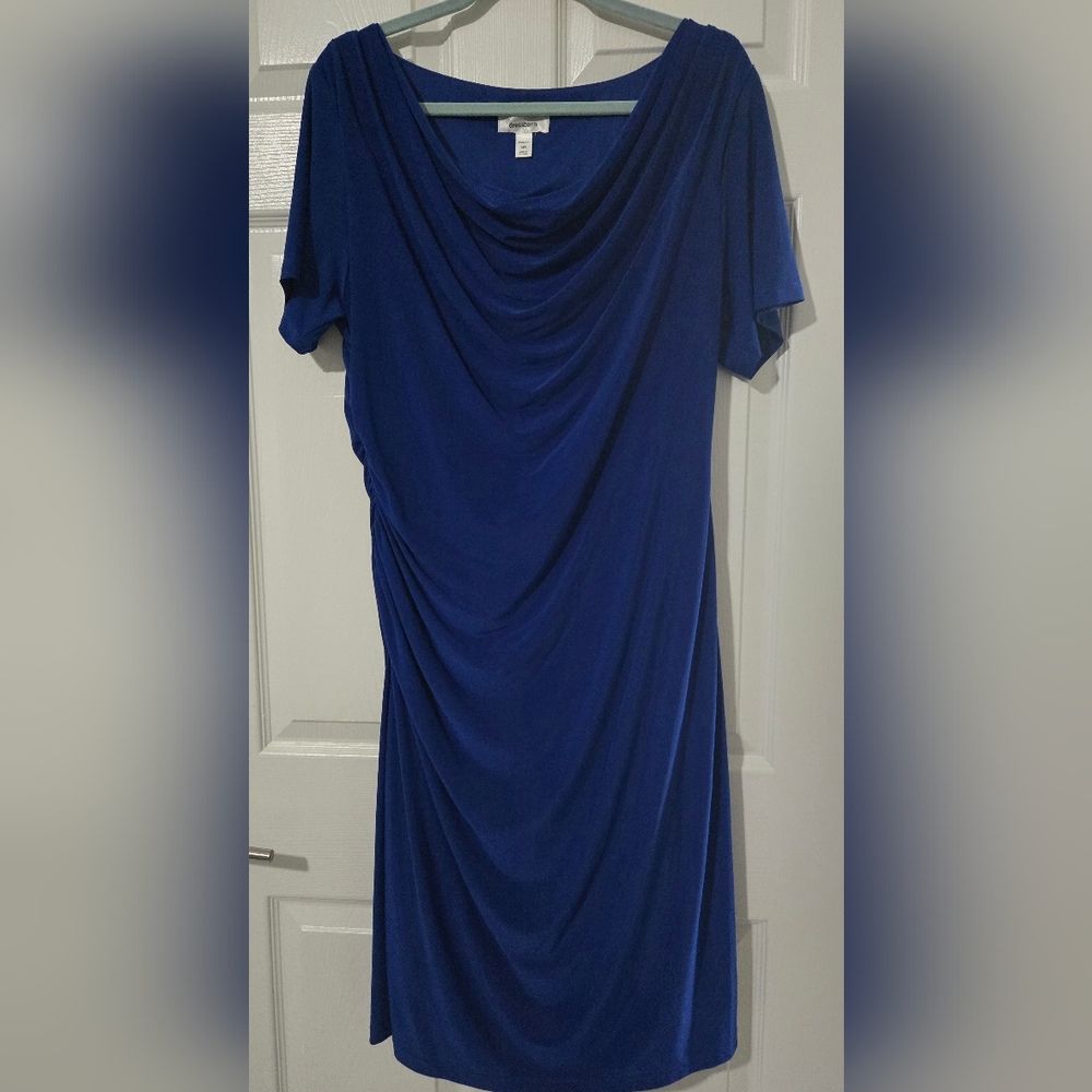 Dress Barn Elegant Blue Midi Dress